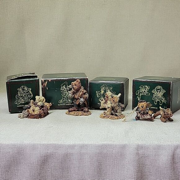 4 Boyd's Bears and Friends Nativity Series # 3 collectibles - Picture 1 of 15